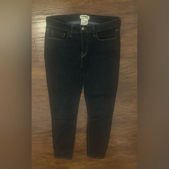 L’agence Margot High Rise Ankle Skinny Dark Wash Midnight Jeans Revolve Luxe 27 - Picture 1 of 9
